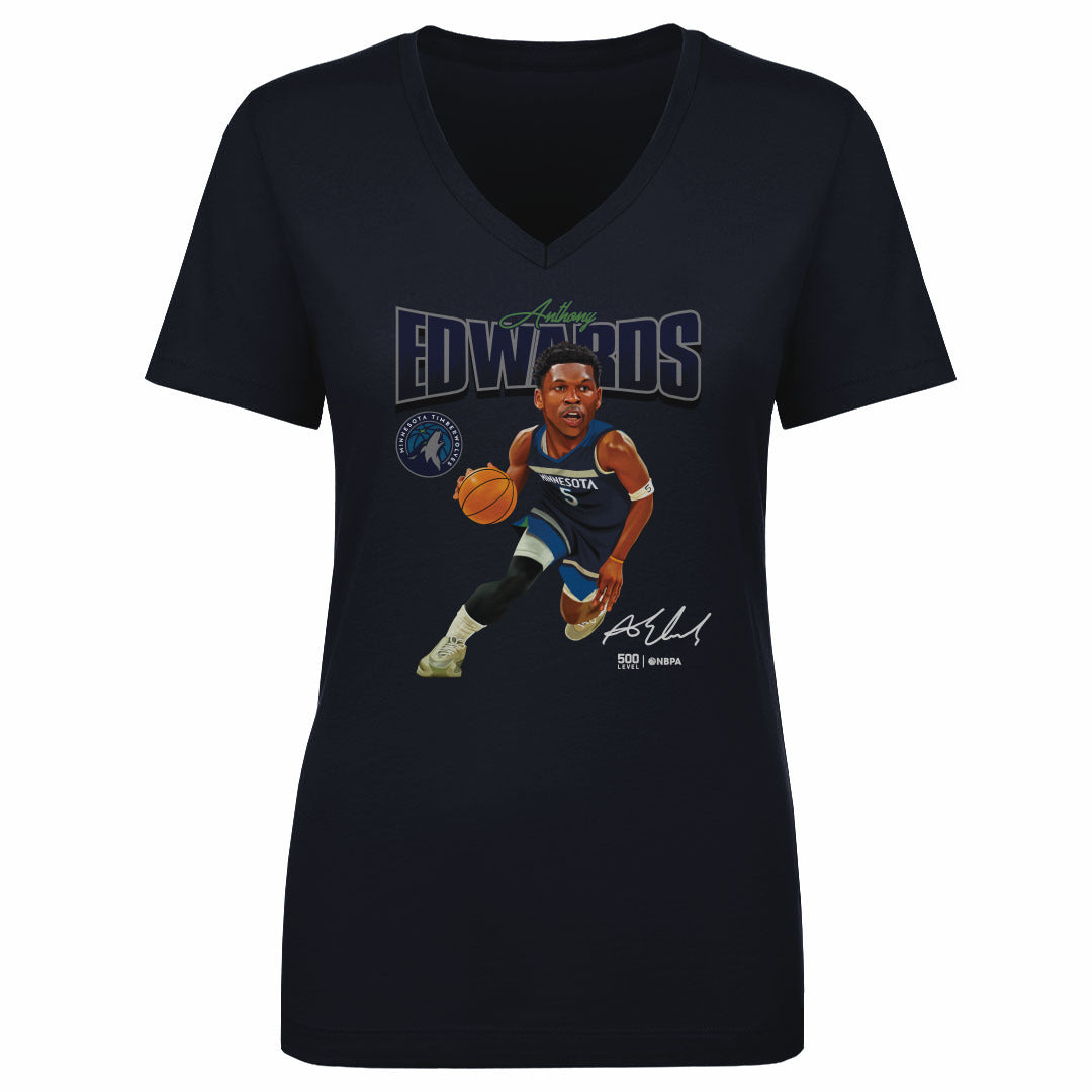 Anthony Edwards Women's V-Neck T-Shirt | 500 LEVEL