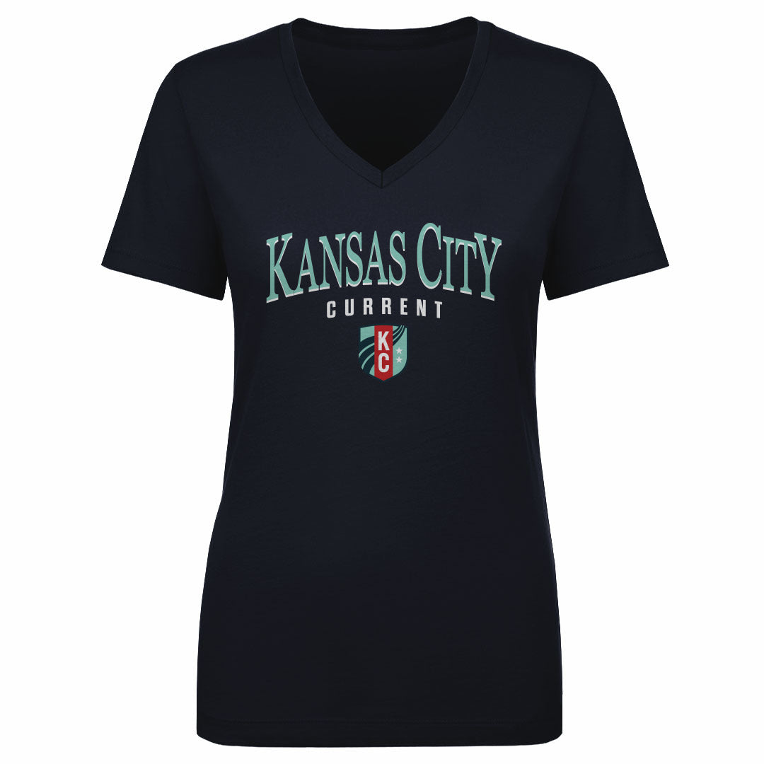 Kansas City Current Women's V-Neck T-Shirt | 500 LEVEL