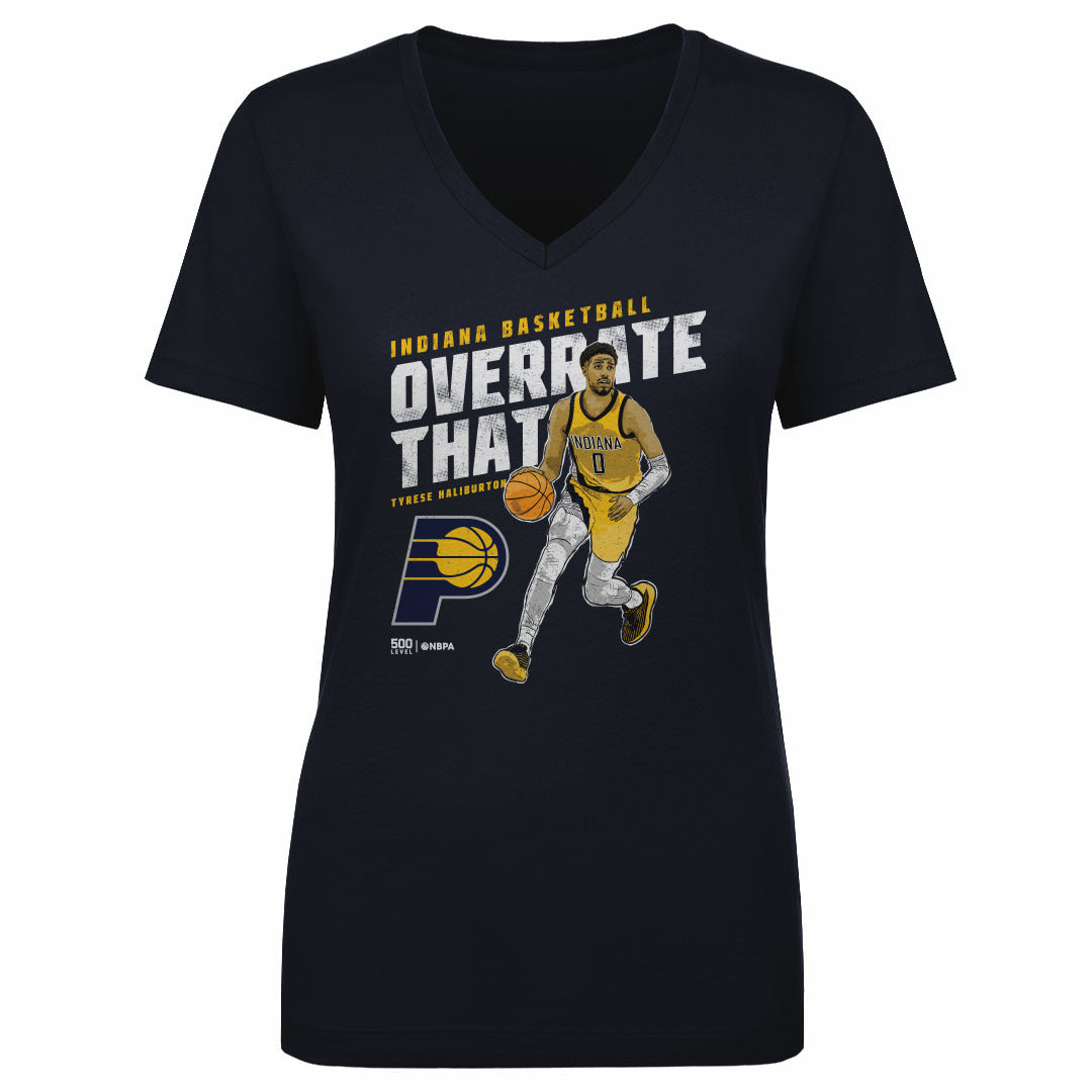 Tyrese Haliburton Women's V-Neck T-Shirt | 500 LEVEL