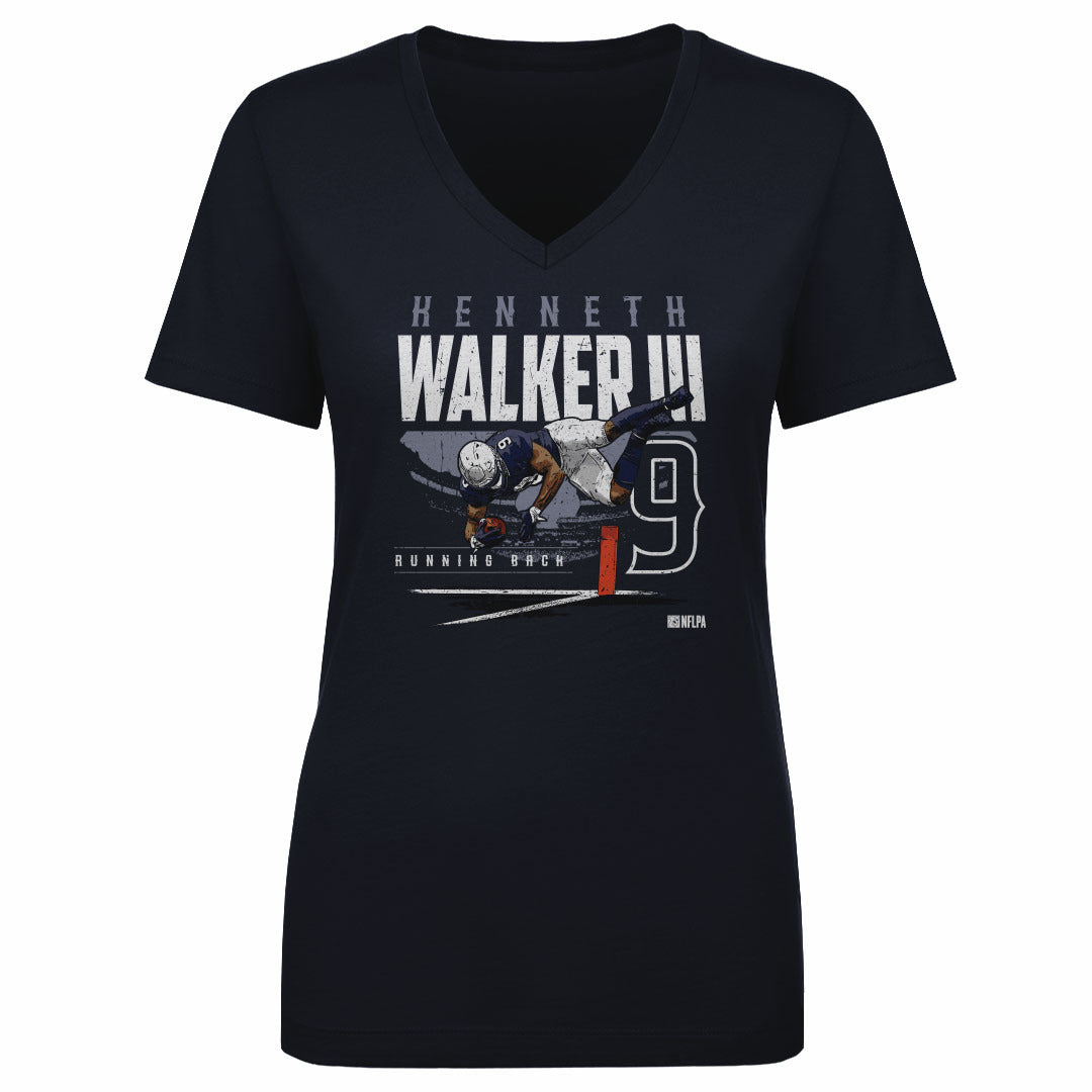 Kenneth Walker III Women's V-Neck T-Shirt | 500 LEVEL