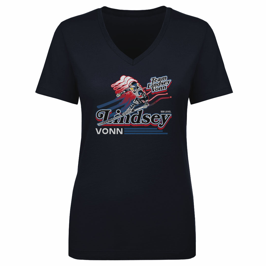Lindsey Vonn Women's V-Neck T-Shirt | 500 LEVEL
