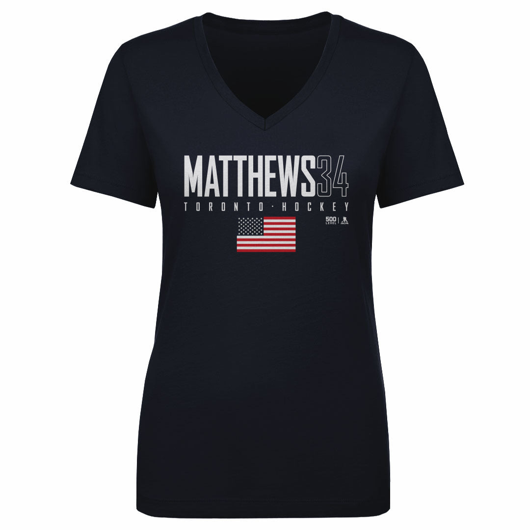 Auston Matthews Women's V-Neck T-Shirt | 500 LEVEL