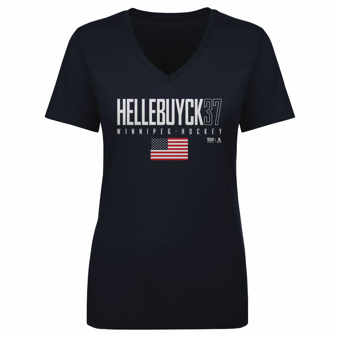 Connor Hellebuyck Women's V-Neck T-Shirt | 500 LEVEL