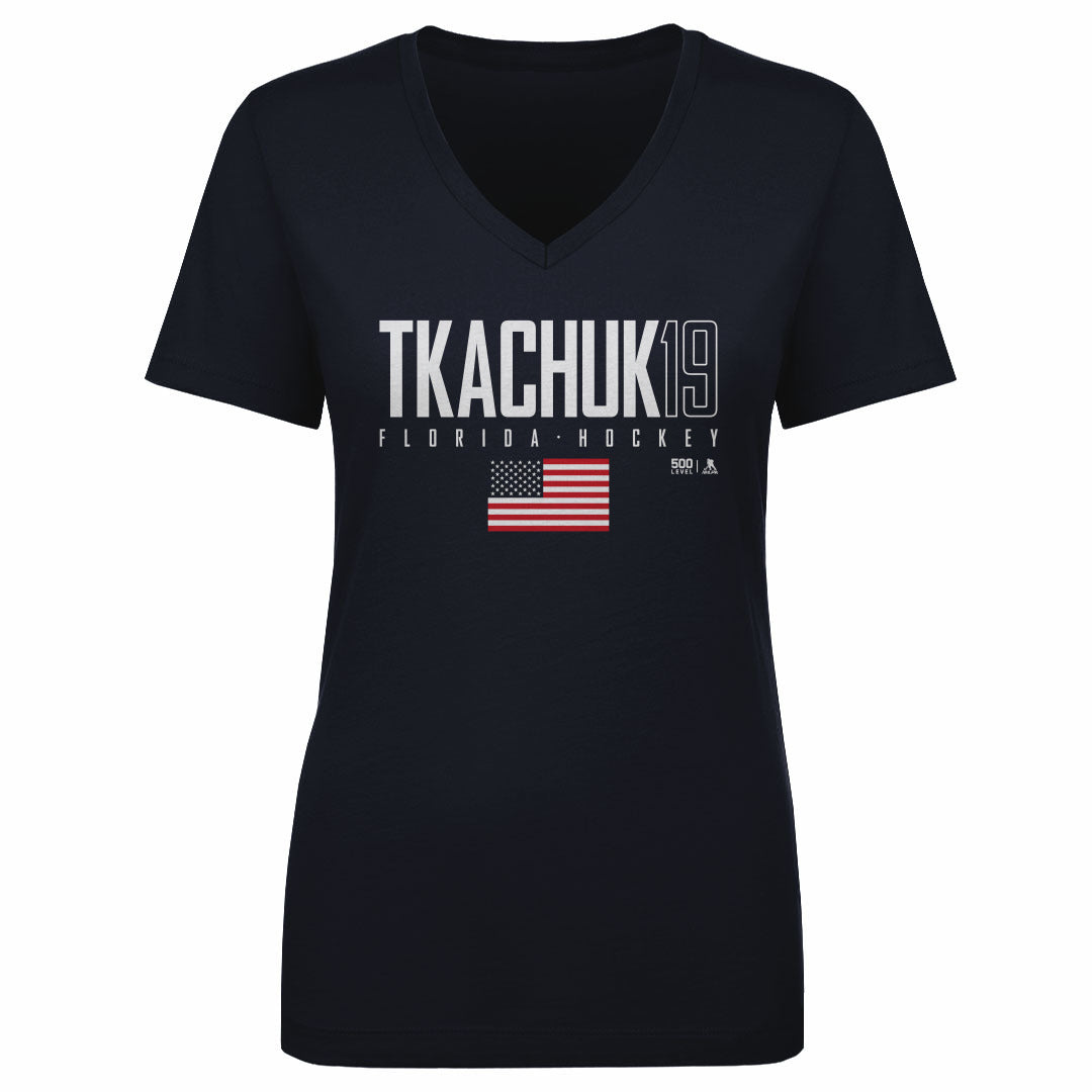 Matthew Tkachuk Women's V-Neck T-Shirt | 500 LEVEL
