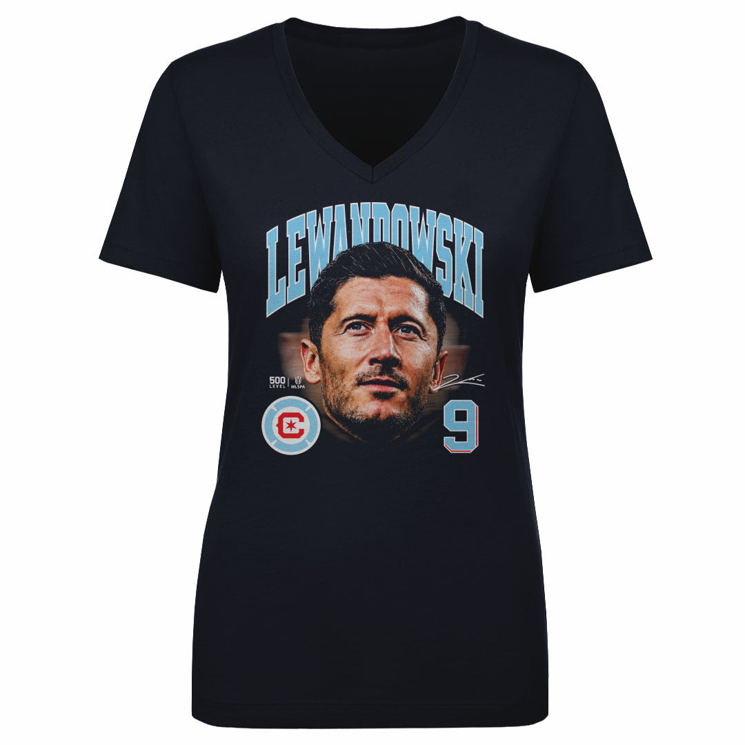 Robert Lewandowski Women's V-Neck T-Shirt | 500 LEVEL