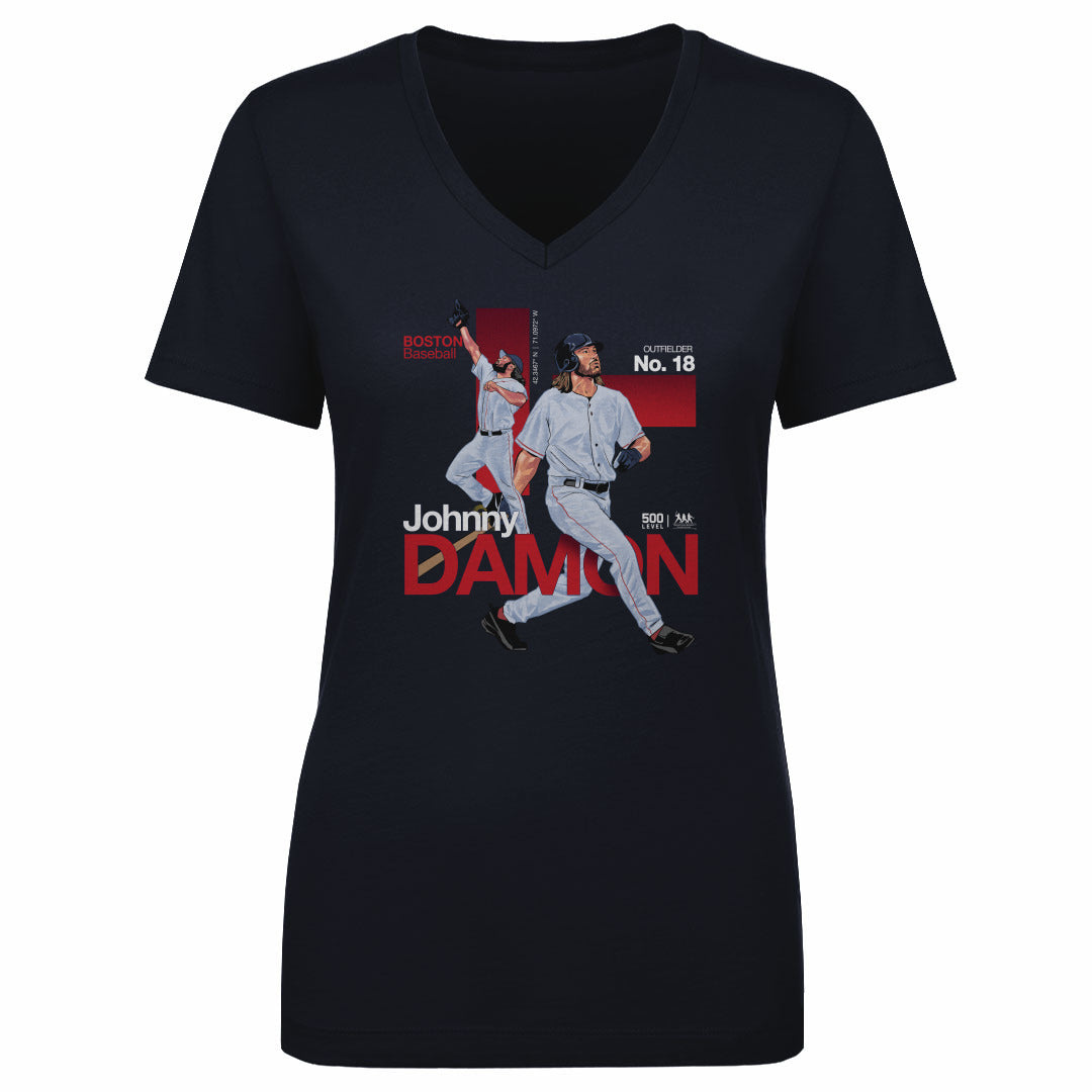 Johnny Damon Women's V-Neck T-Shirt | 500 LEVEL