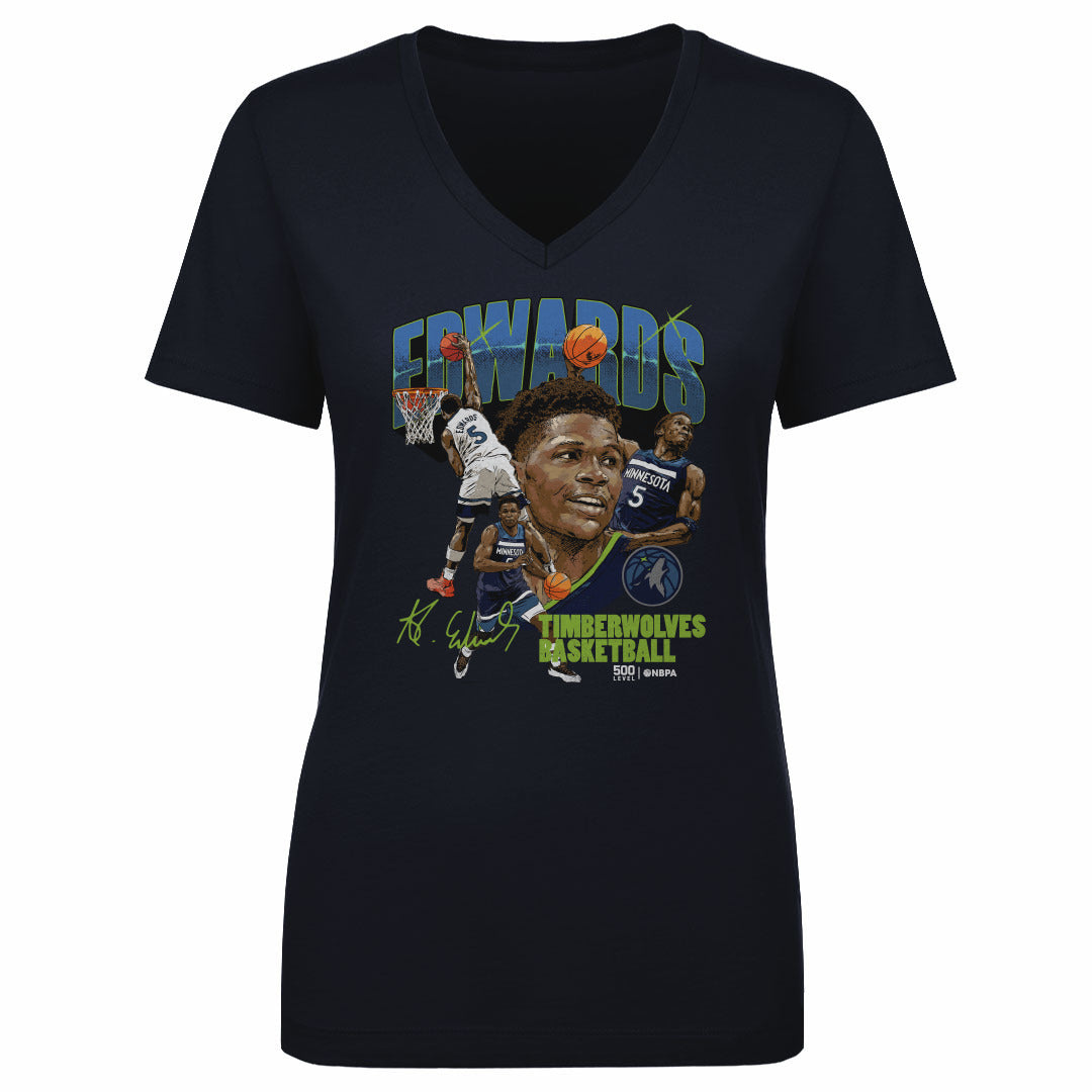 Anthony Edwards Women's V-Neck T-Shirt | 500 LEVEL