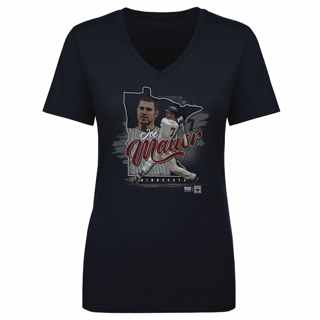 Joe Mauer Women's V-Neck T-Shirt | 500 LEVEL