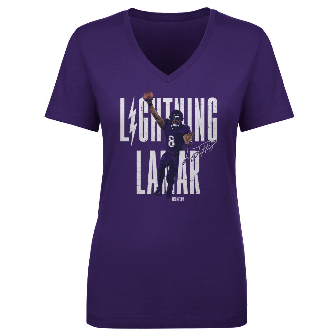 Lamar Jackson Women's V-Neck T-Shirt | 500 LEVEL