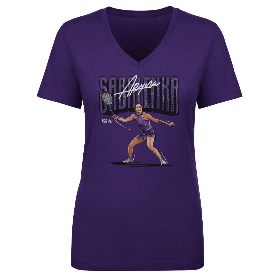 Aryna Sabalenka Women's V-Neck T-Shirt | 500 LEVEL