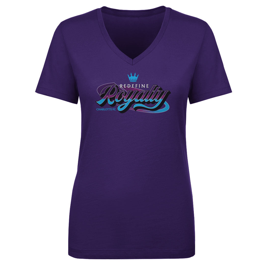 Charlotte FC Women&#39;s V-Neck T-Shirt | 500 LEVEL