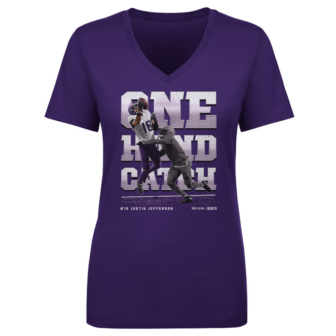 Justin Jefferson Women's V-Neck T-Shirt | 500 LEVEL