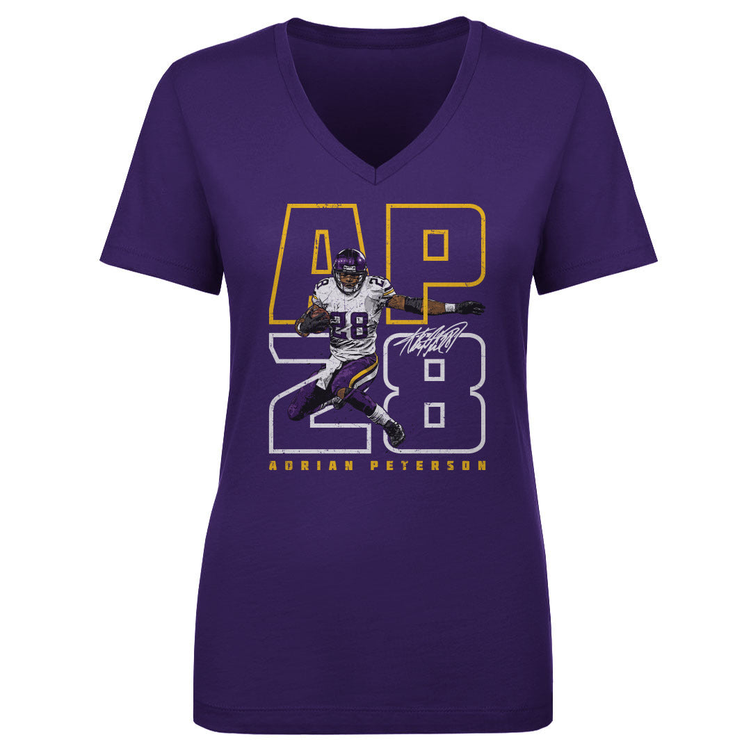 Adrian Peterson Women's V-Neck T-Shirt | 500 LEVEL
