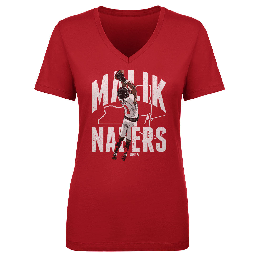 Malik Nabers Women's V-Neck T-Shirt | 500 LEVEL