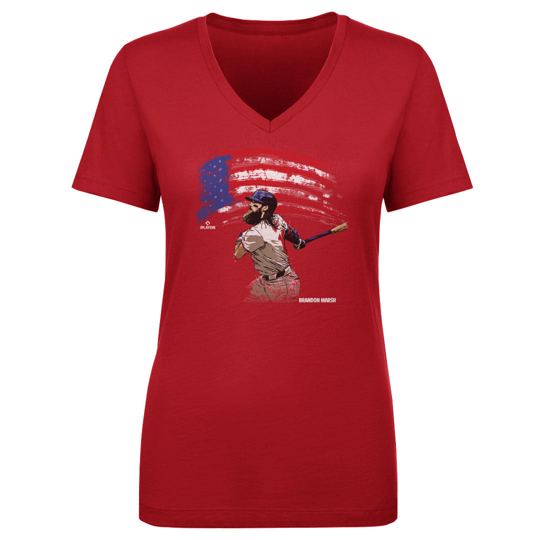 Brandon Marsh Women's V-Neck T-Shirt | 500 LEVEL