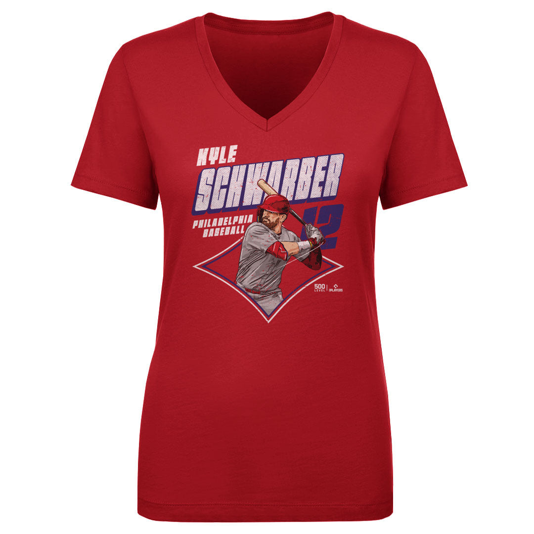 Kyle Schwarber Women's V-Neck T-Shirt | 500 LEVEL