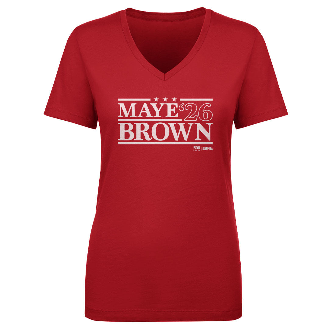 Drake Maye Women's V-Neck T-Shirt | 500 LEVEL