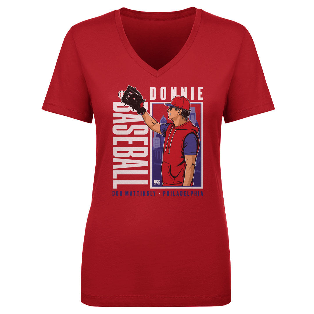 Don Mattingly Women's V-Neck T-Shirt | 500 LEVEL