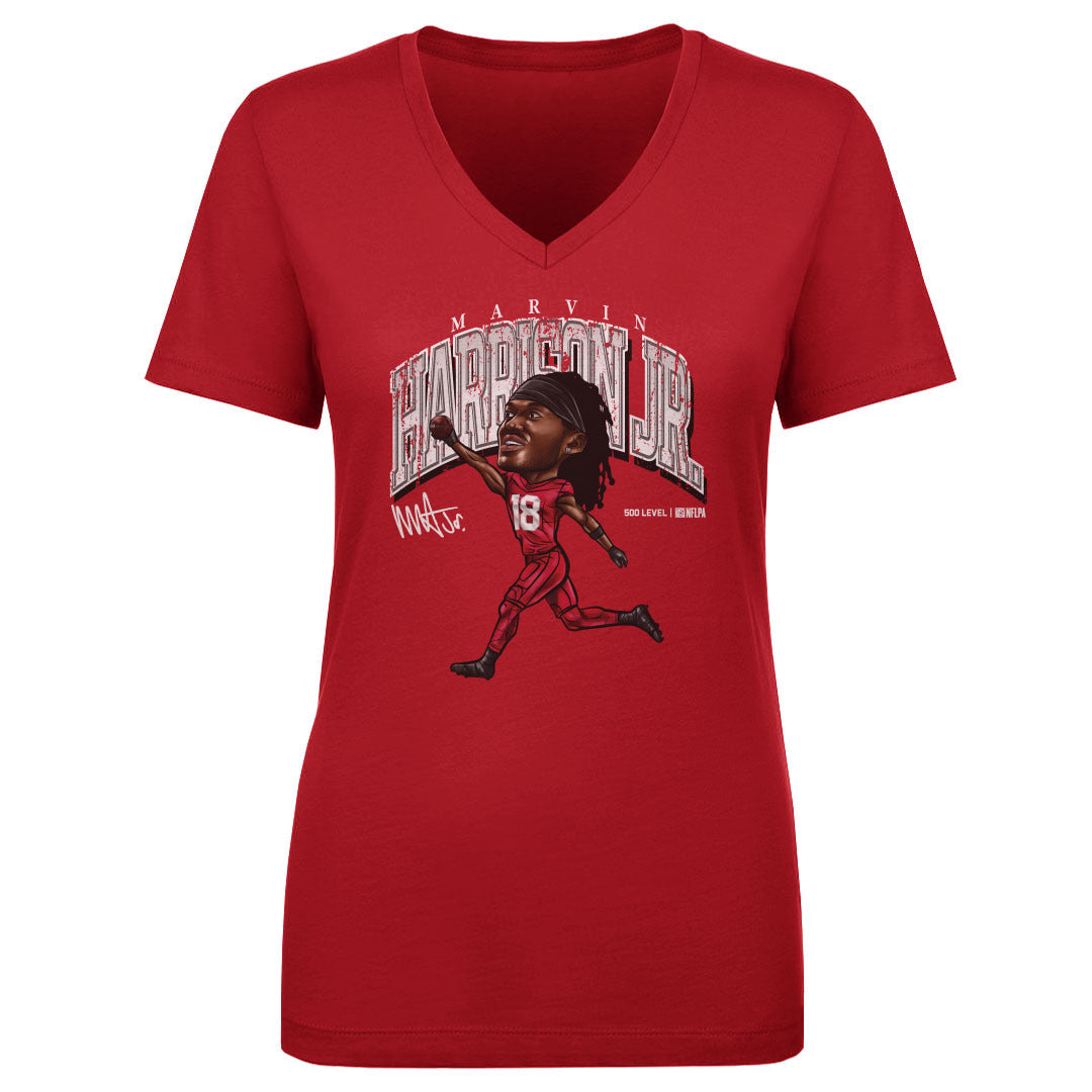 Marvin Harrison Jr. Women's V-Neck T-Shirt | 500 LEVEL
