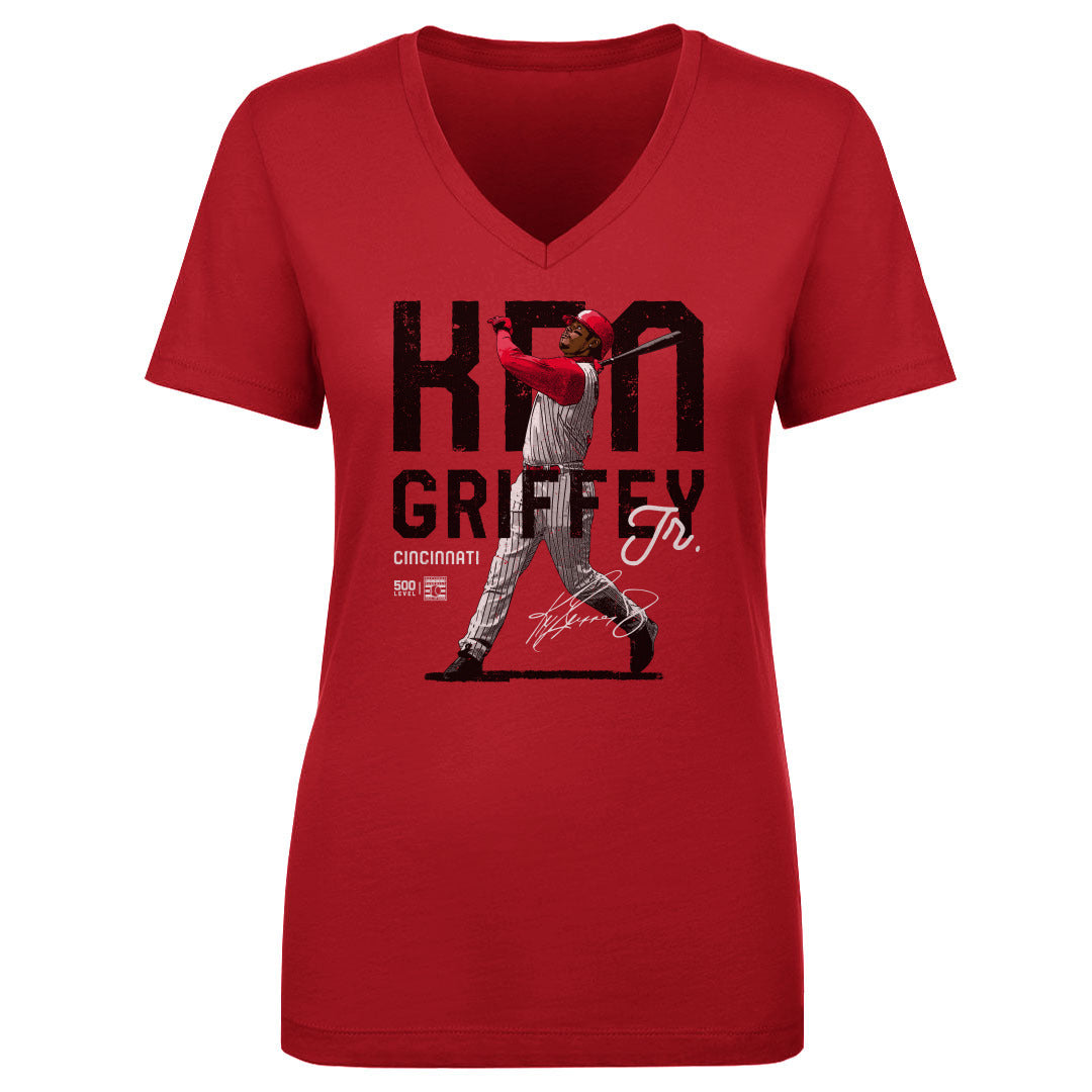 Ken Griffey Jr. Women's V-Neck T-Shirt | 500 LEVEL