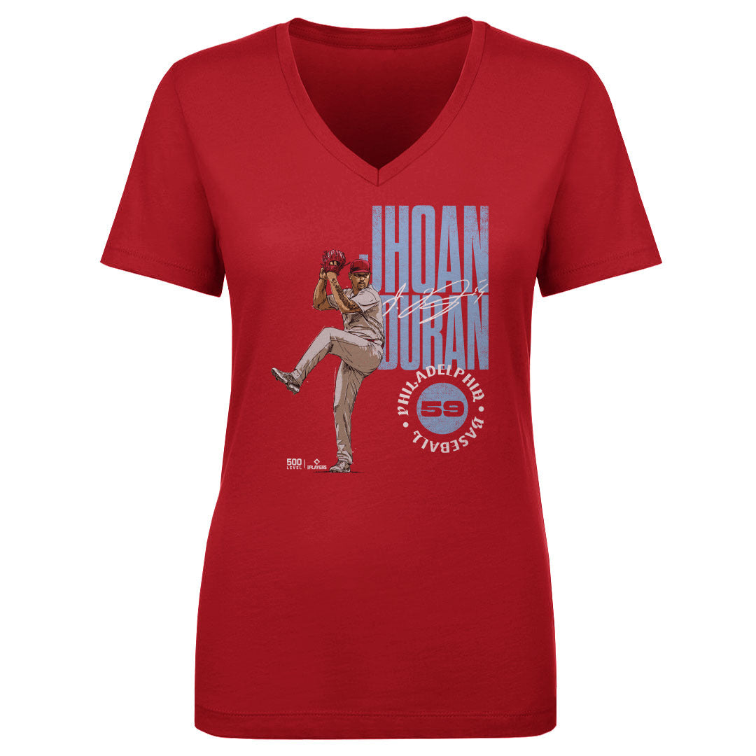 Jhoan Duran Women's V-Neck T-Shirt | 500 LEVEL