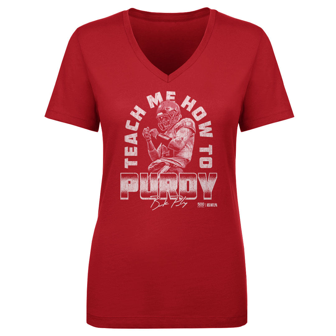 Brock Purdy Women's V-Neck T-Shirt | 500 LEVEL