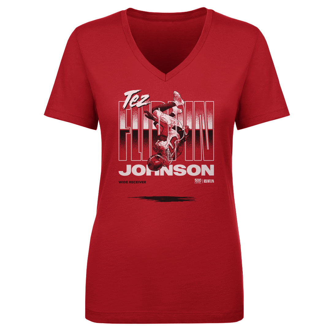 Tez Johnson Women's V-Neck T-Shirt | 500 LEVEL