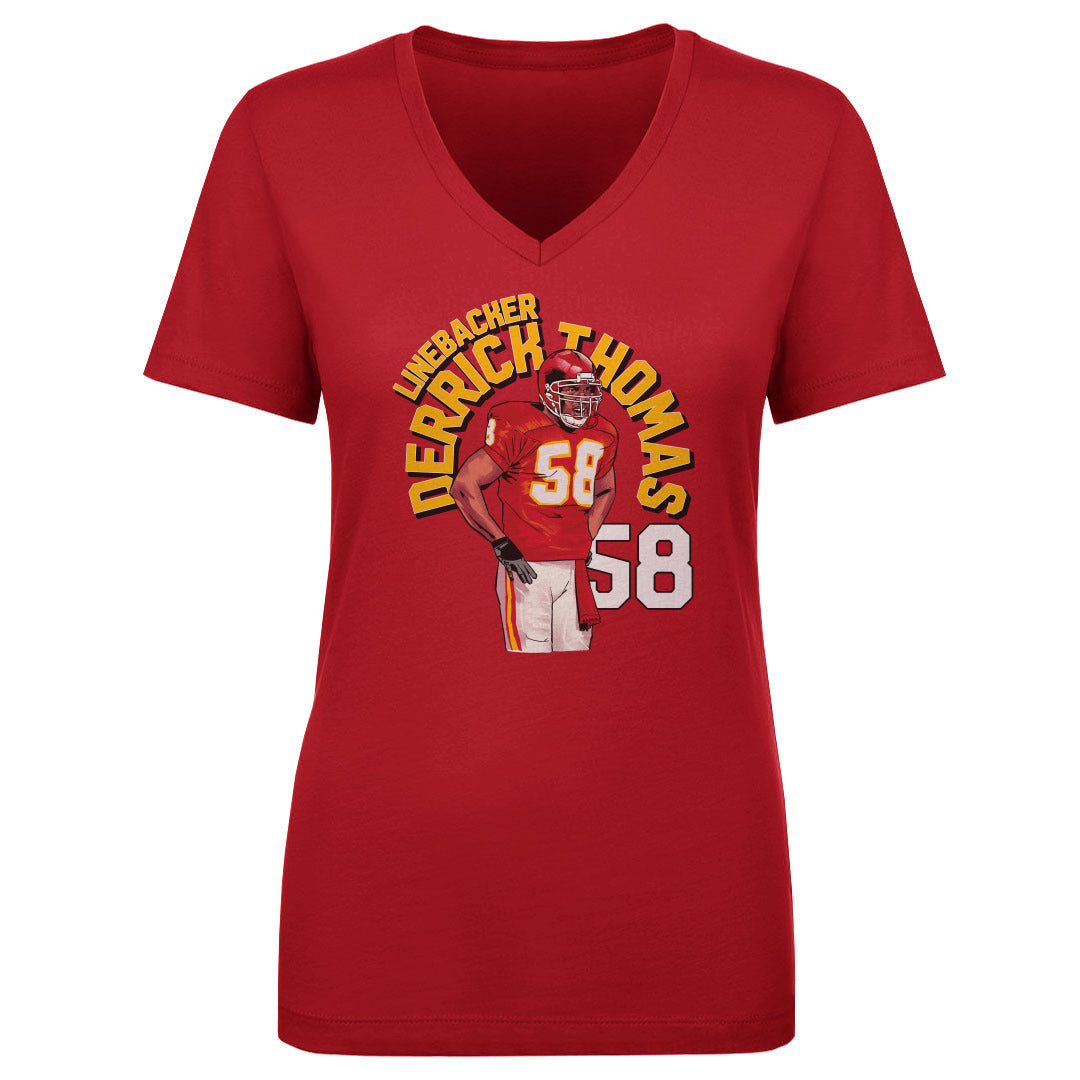 Derrick Thomas Women's V-Neck T-Shirt | 500 LEVEL