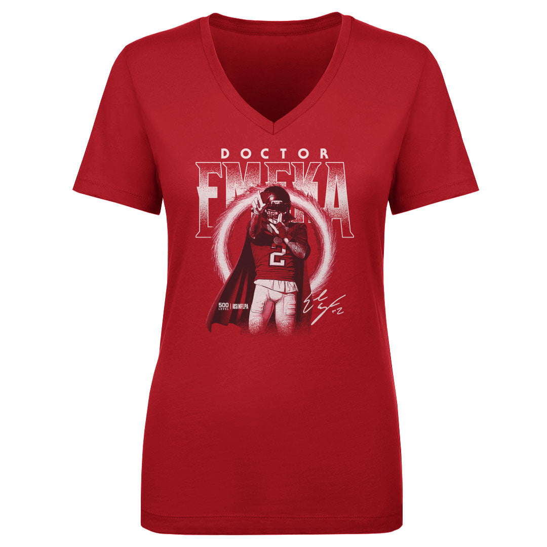 Emeka Egbuka Women's V-Neck T-Shirt | 500 LEVEL