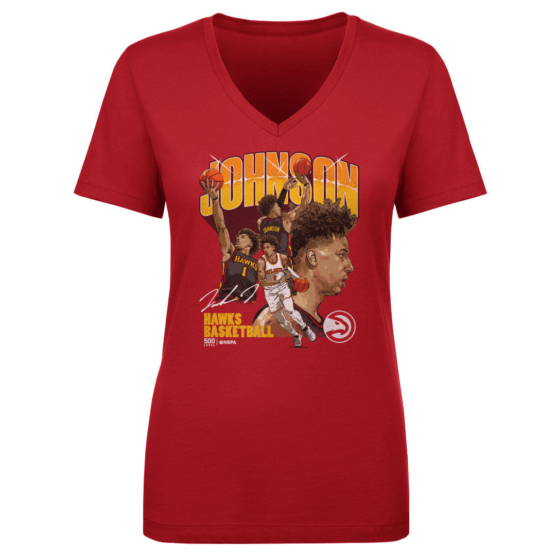 Jalen Johnson Women's V-Neck T-Shirt | 500 LEVEL