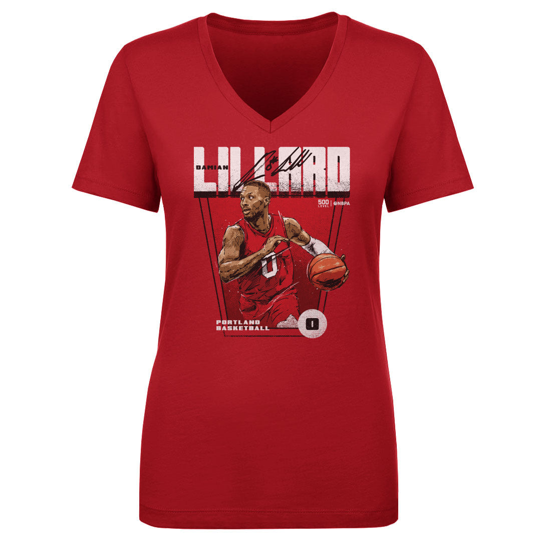 Damian Lillard Women's V-Neck T-Shirt | 500 LEVEL