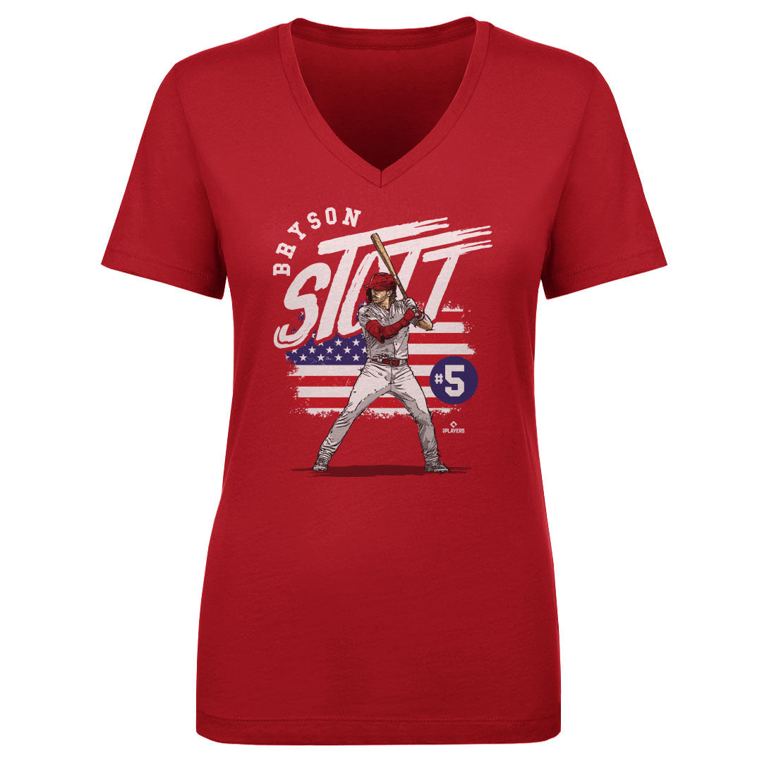 Bryson Stott Women's V-Neck T-Shirt | 500 LEVEL