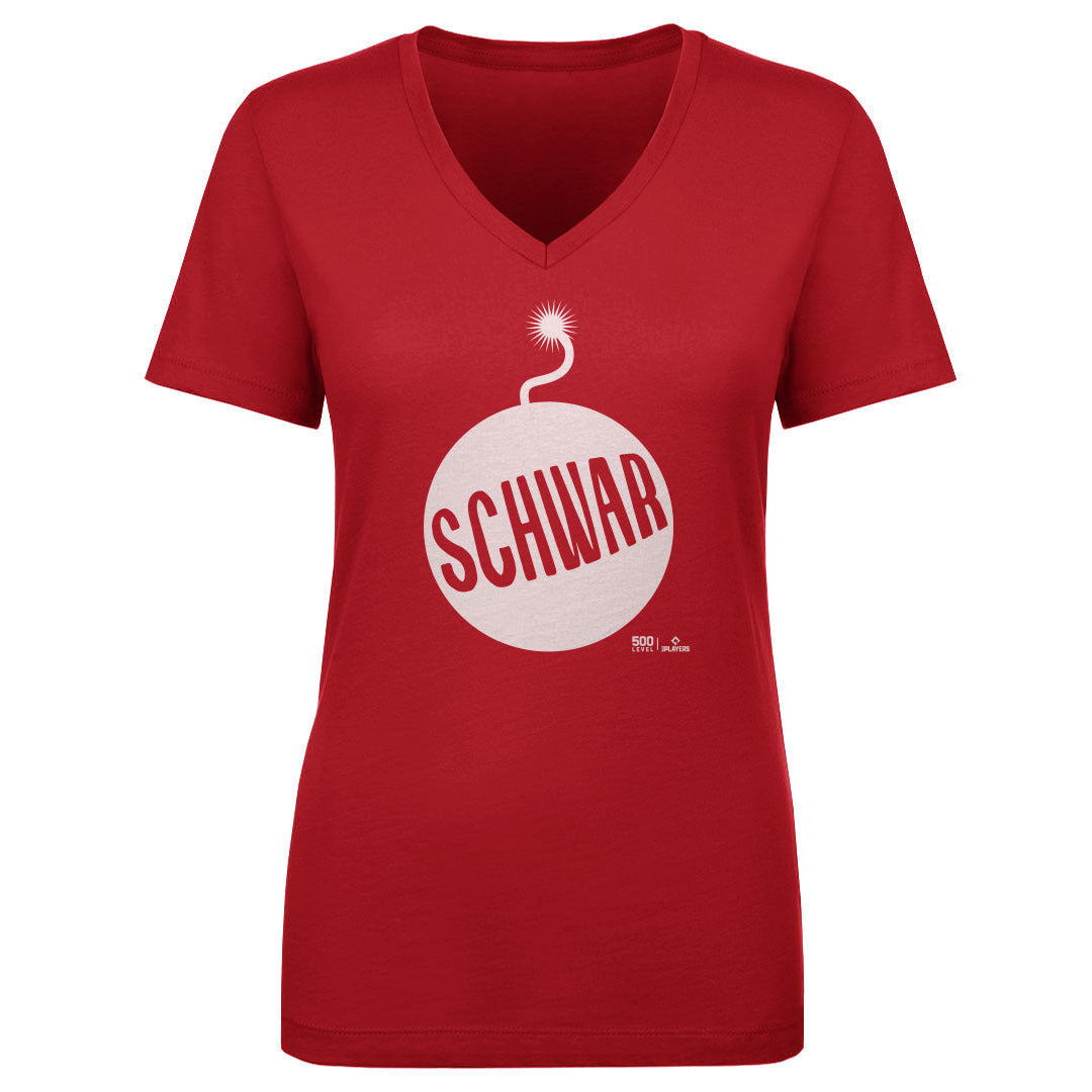 Kyle Schwarber Women's V-Neck T-Shirt | 500 LEVEL