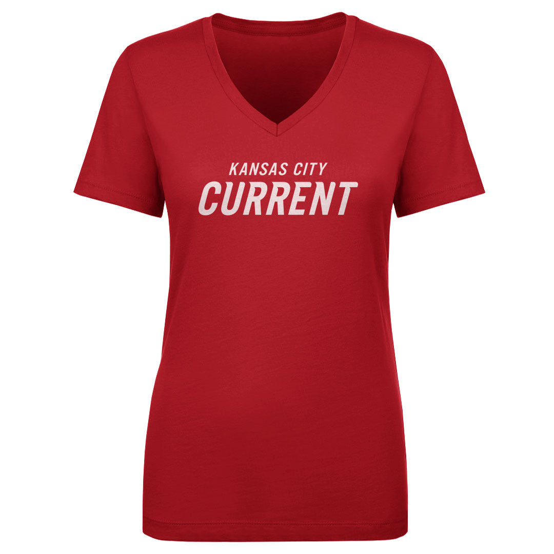 Kansas City Current Women's V-Neck T-Shirt | 500 LEVEL