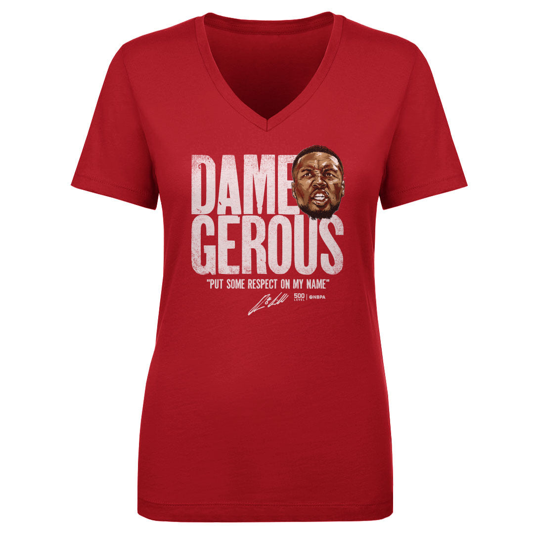 Damian Lillard Women's V-Neck T-Shirt | 500 LEVEL