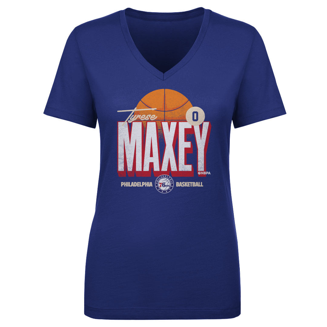 Tyrese Maxey Women's V-Neck T-Shirt | 500 LEVEL