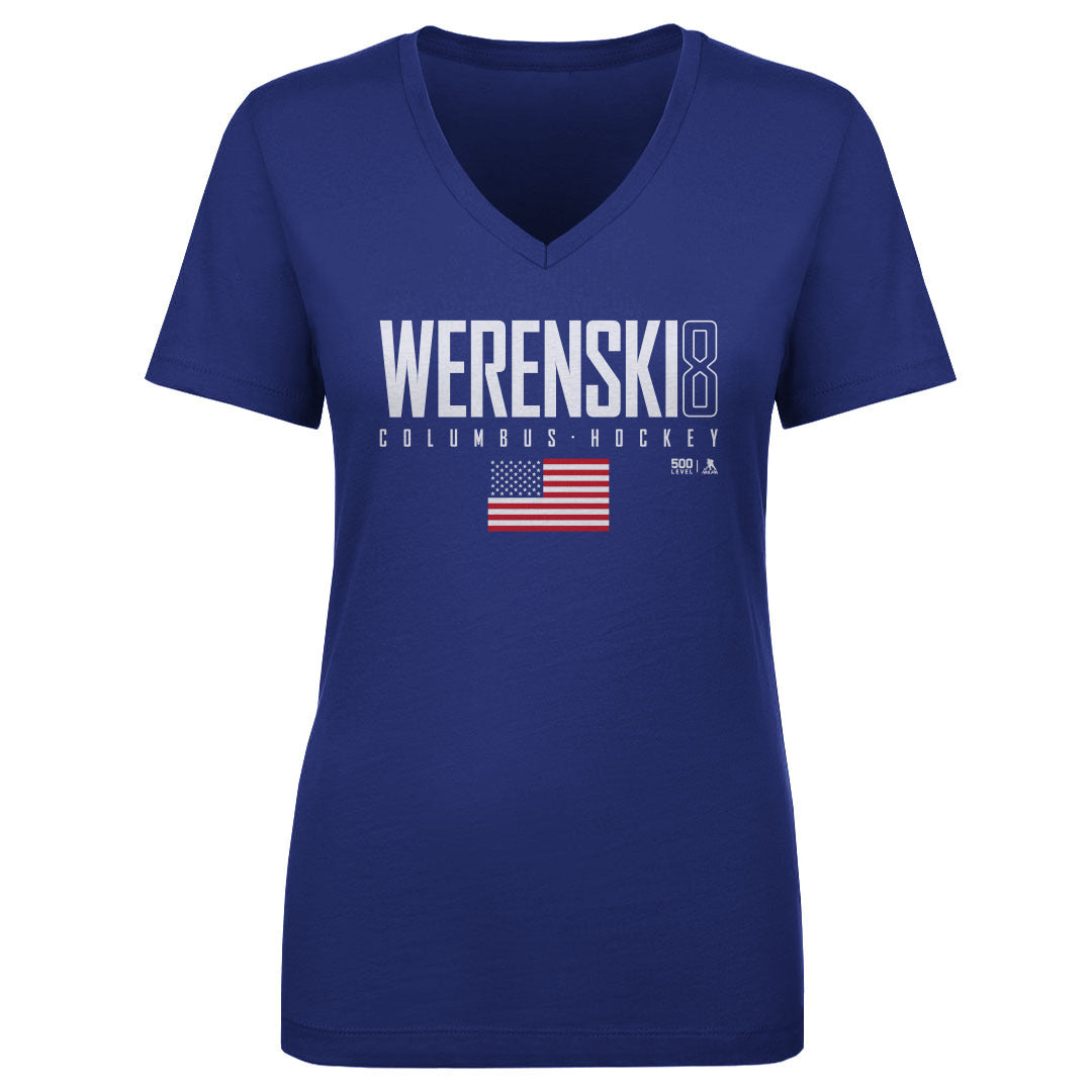 Zach Werenski Women's V-Neck T-Shirt | 500 LEVEL