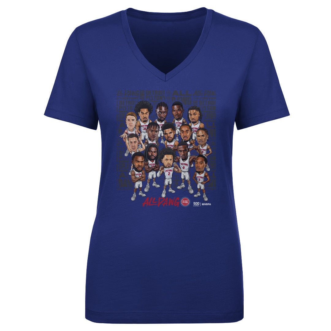 Detroit Pistons Women's V-Neck T-Shirt | 500 LEVEL