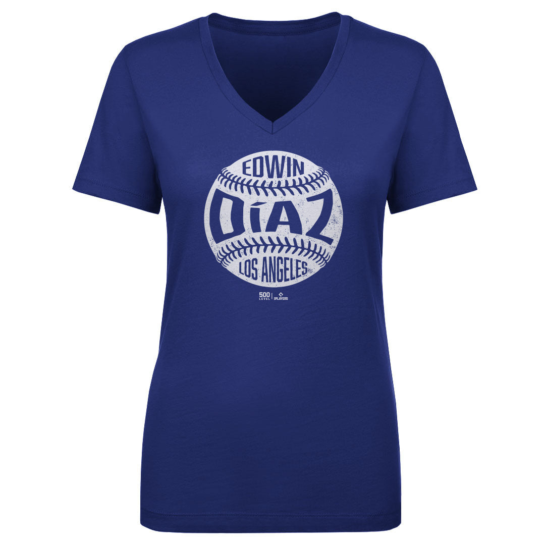 Edwin Diaz Women's V-Neck T-Shirt | 500 LEVEL