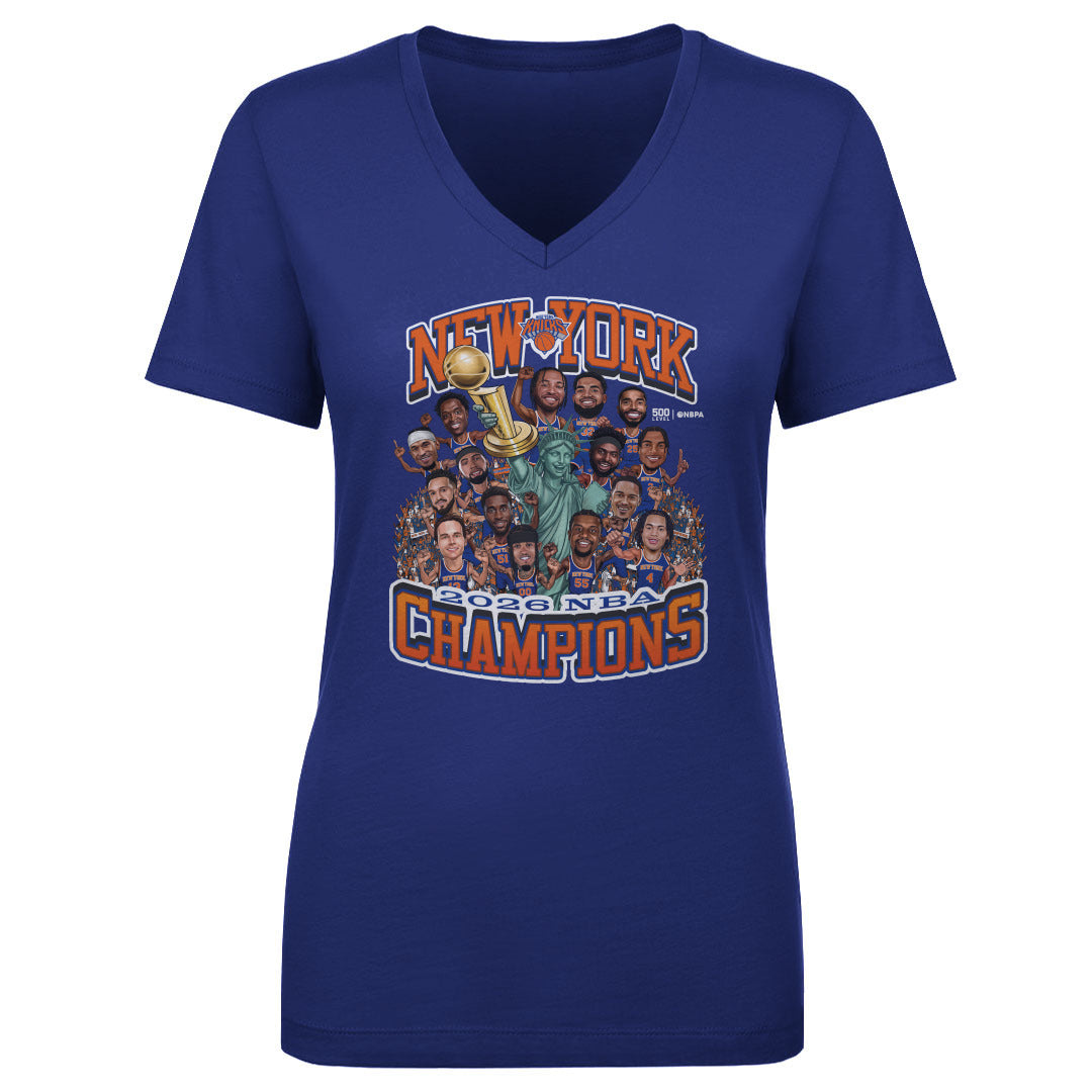 New York Knicks Women's V-Neck T-Shirt | 500 LEVEL