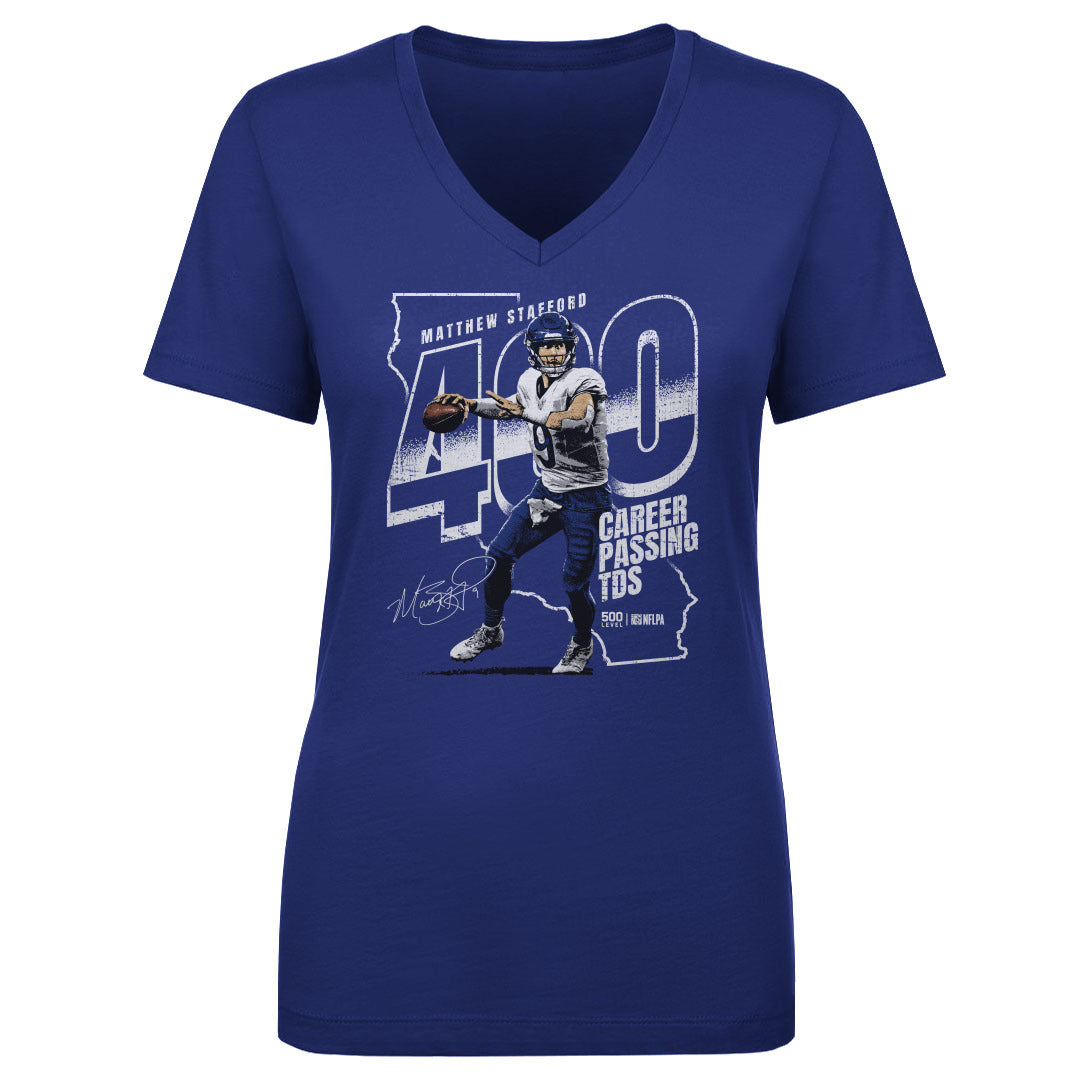 Matthew Stafford Women's V-Neck T-Shirt | 500 LEVEL