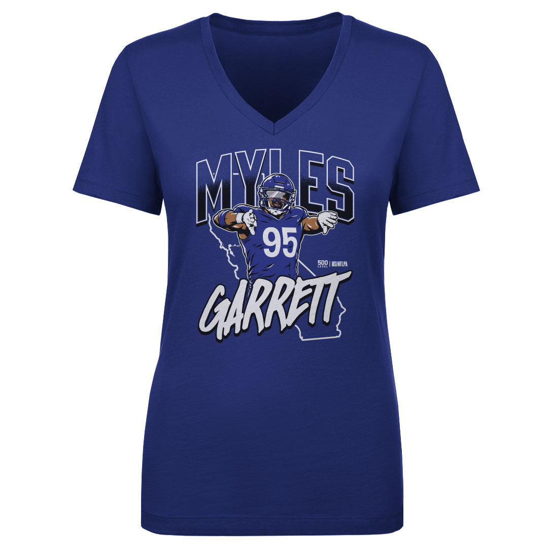 Myles Garrett Women's V-Neck T-Shirt | 500 LEVEL