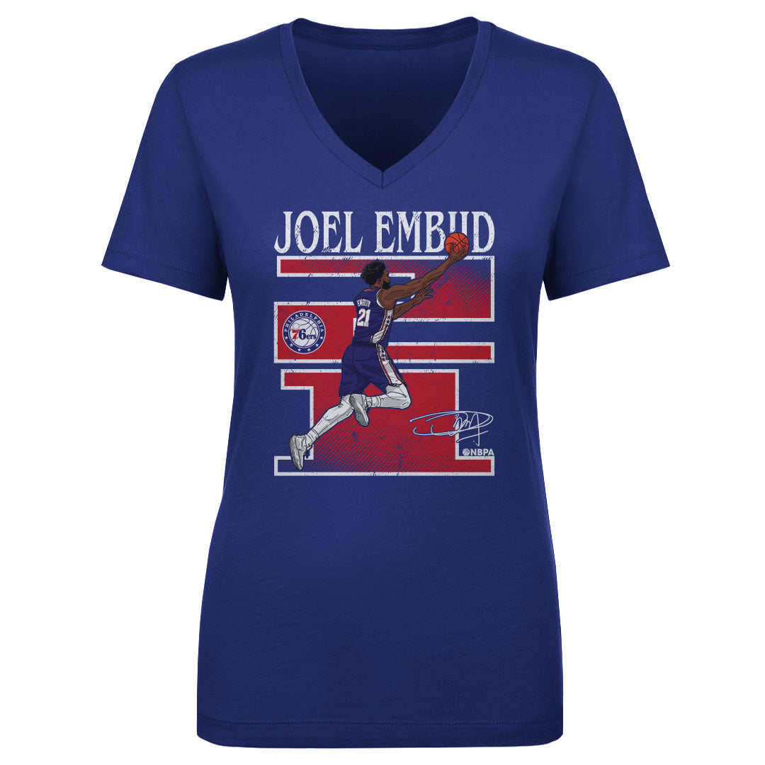 Joel Embiid Women's V-Neck T-Shirt | 500 LEVEL