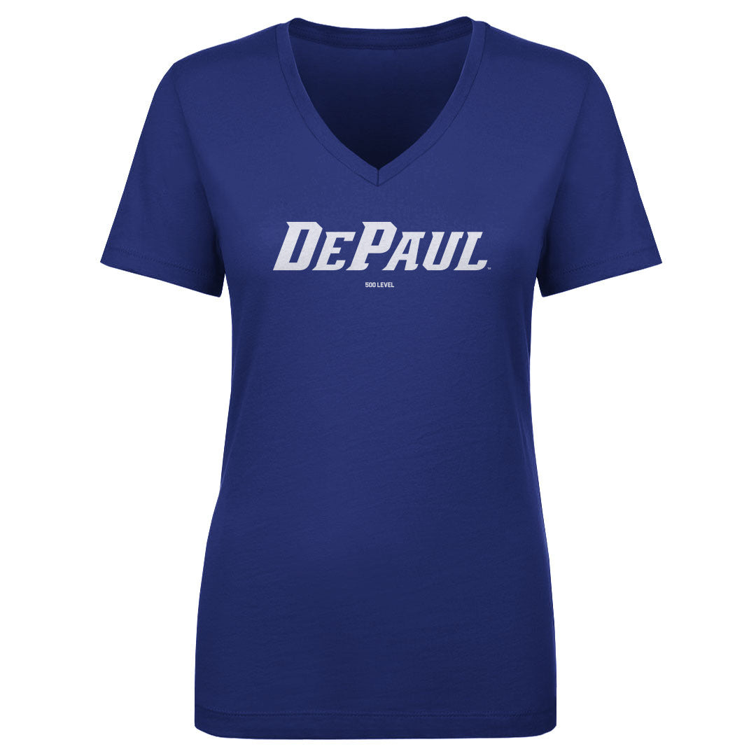 DePaul Blue Demons Women's V-Neck T-Shirt | 500 LEVEL