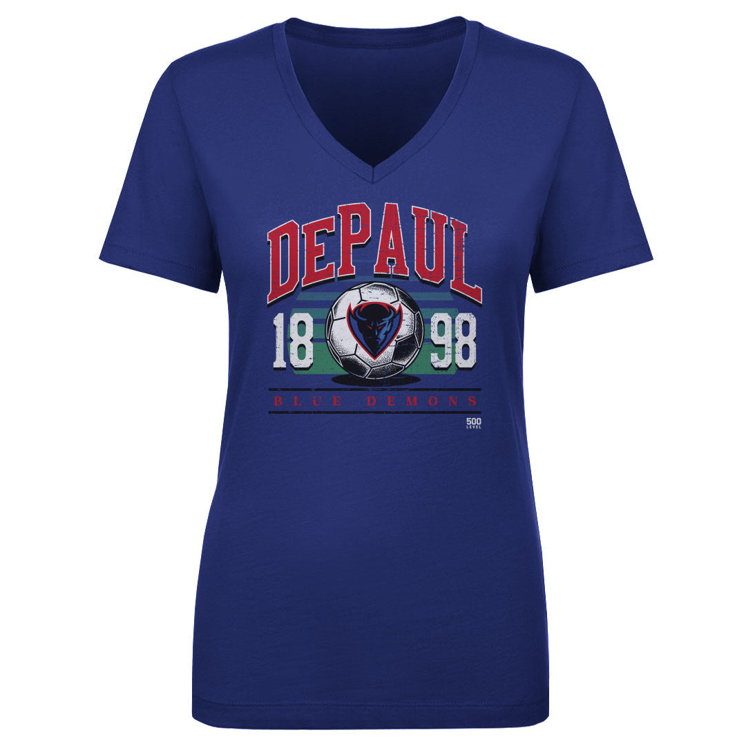 DePaul Blue Demons Women's V-Neck T-Shirt | 500 LEVEL