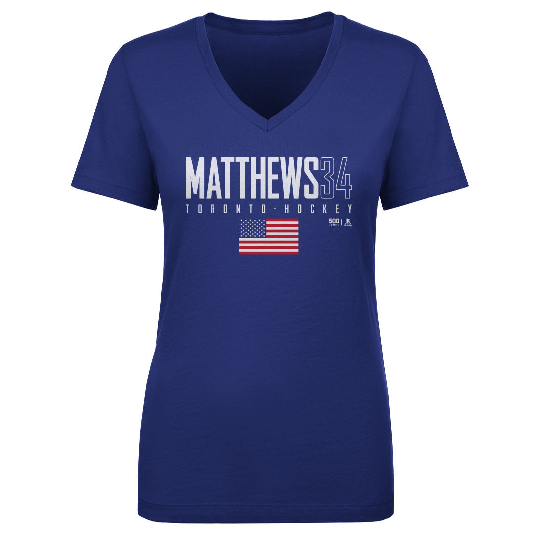 Auston Matthews Women's V-Neck T-Shirt | 500 LEVEL