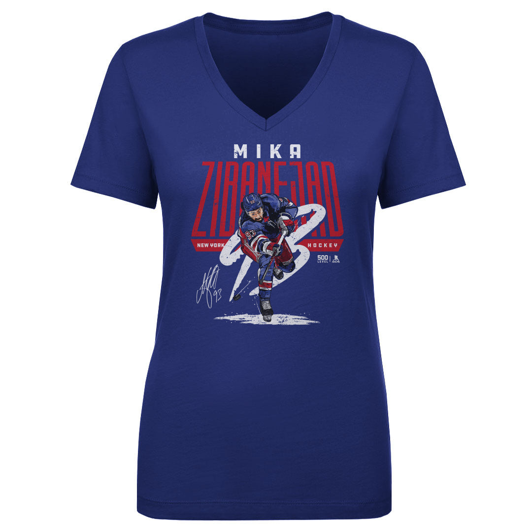 Mika Zibanejad Women's V-Neck T-Shirt | 500 LEVEL