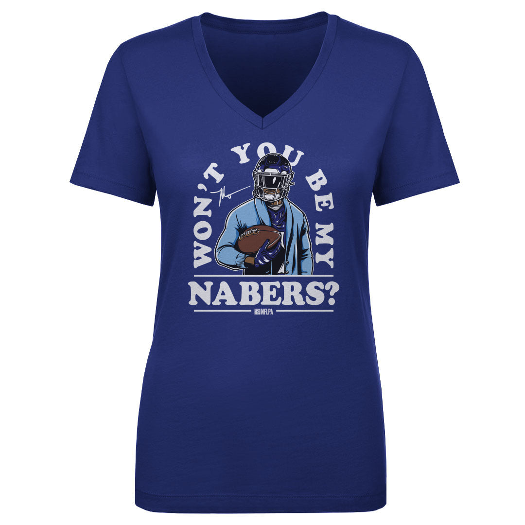 Malik Nabers Women's V-Neck T-Shirt | 500 LEVEL