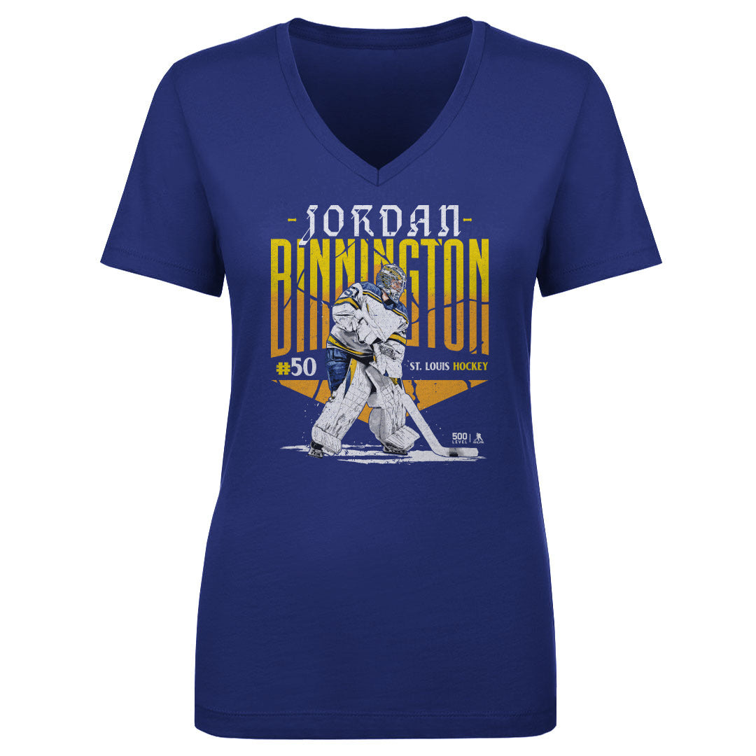 Jordan Binnington Women's V-Neck T-Shirt | 500 LEVEL
