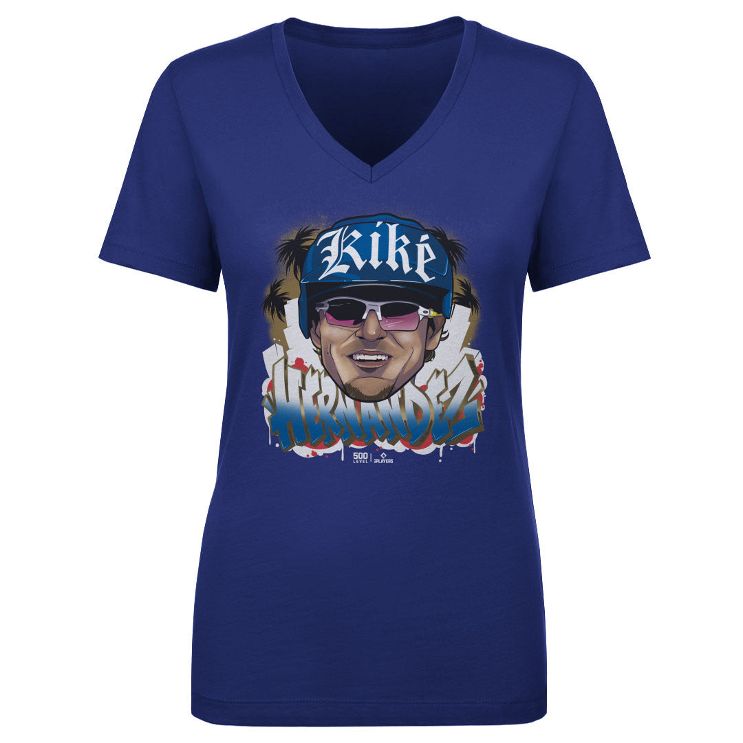 Enrique Hernandez Women's V-Neck T-Shirt | 500 LEVEL